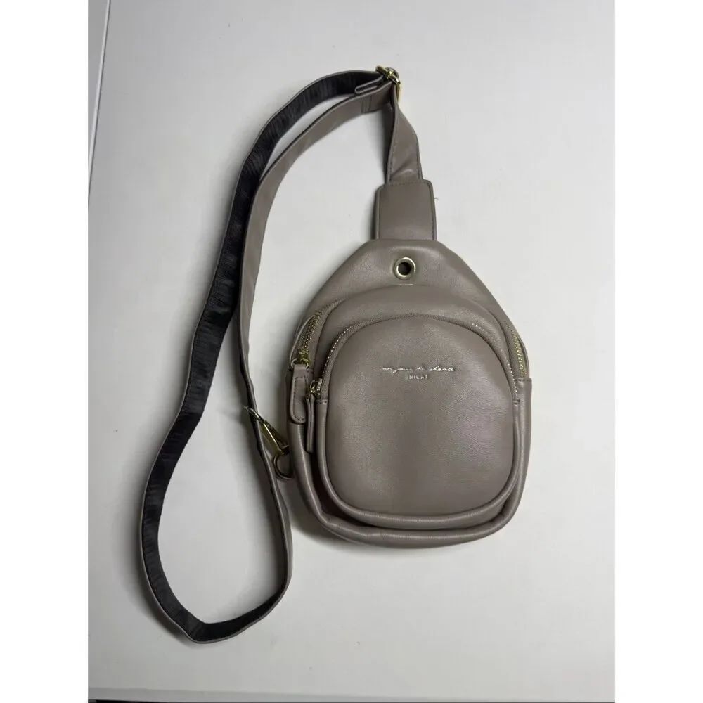INICAT Crossbody Sling Bags Fanny Packs Purses Chest Bag Women Warm Taupe